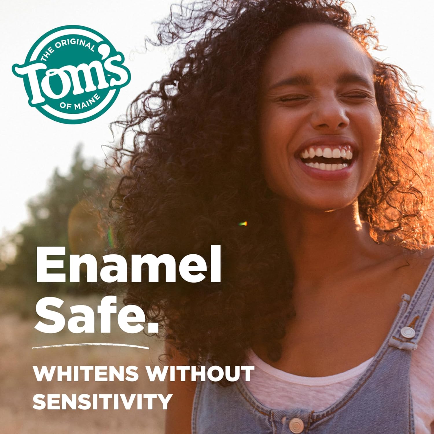 Detalle de Tom’s of Maine Whiten Plus Coconut Oil Fluoride-Free Whitening Toothpaste (Gentle Mint) – Pack of 3, 4.0 oz tubes