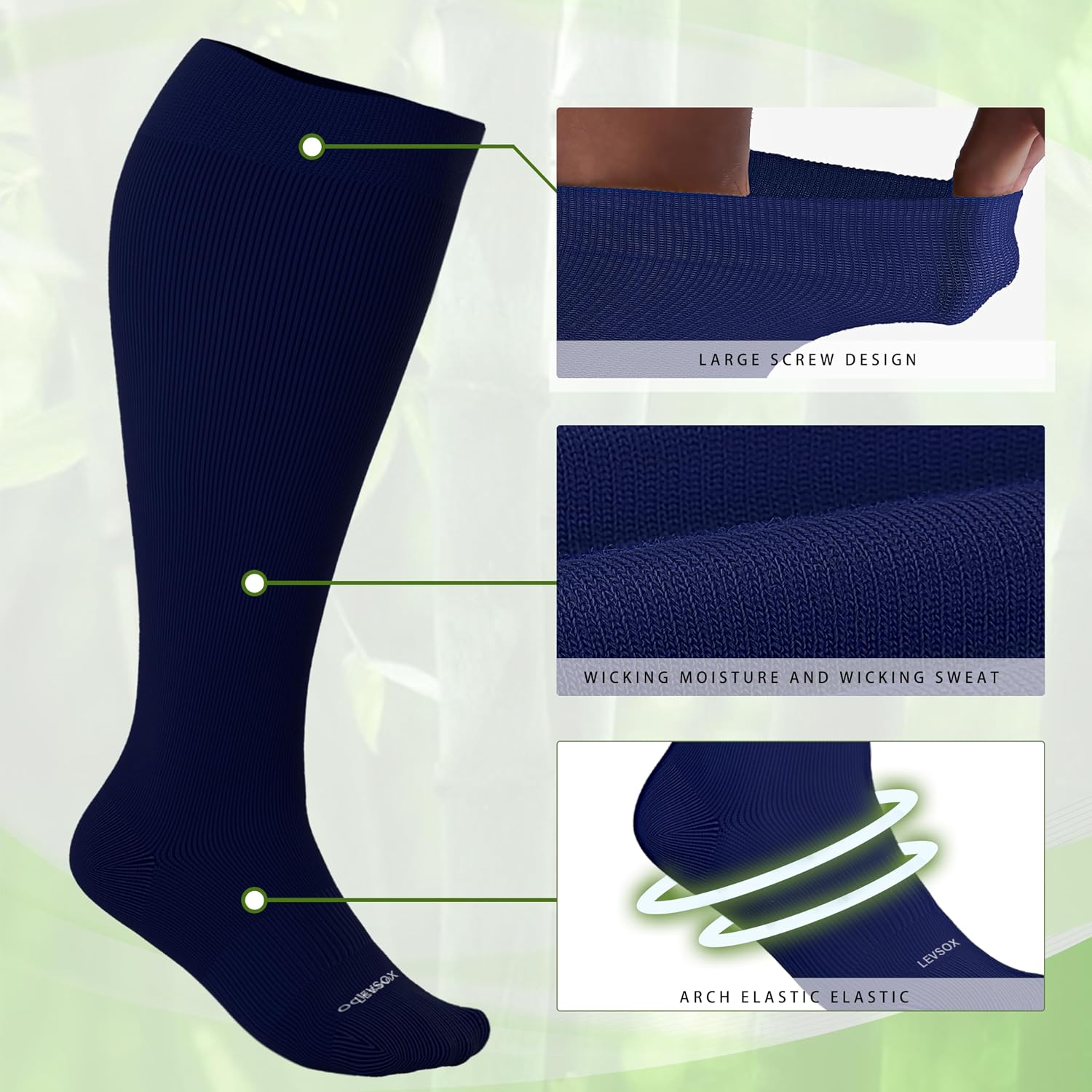 Detalle 2 de LEVSOX Compression Socks, 15-20 mmHg