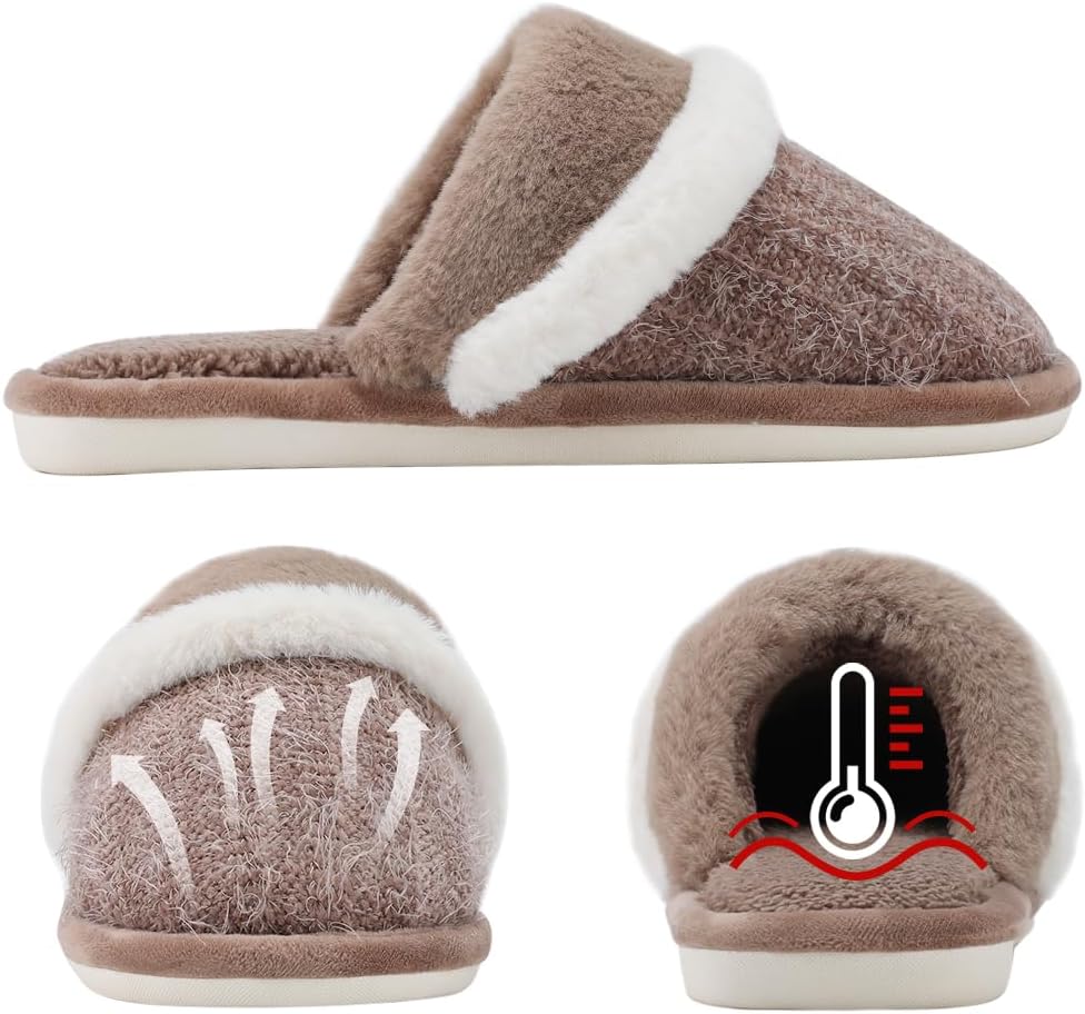Detalle de GOEWY Chaussons Femme – Pantoufles Doudou Confort Extrême, Semelle à mémoire de forme antidérapante