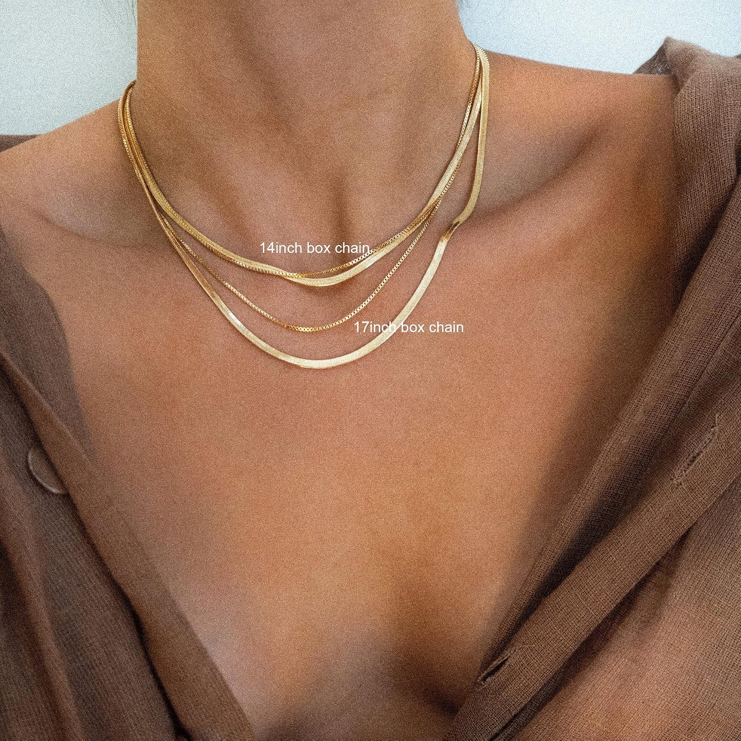 Detalle 1 de Tewiky Gold Chain Necklace, 14K Gold-Plated
