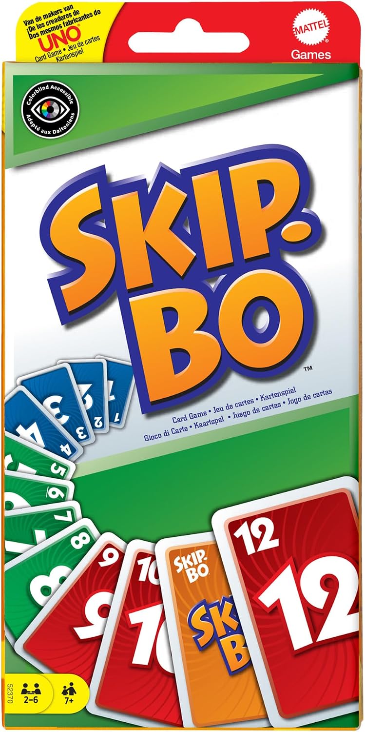 Detalle de Mattel Games Skip-Bo gioco di carte 7+ anni