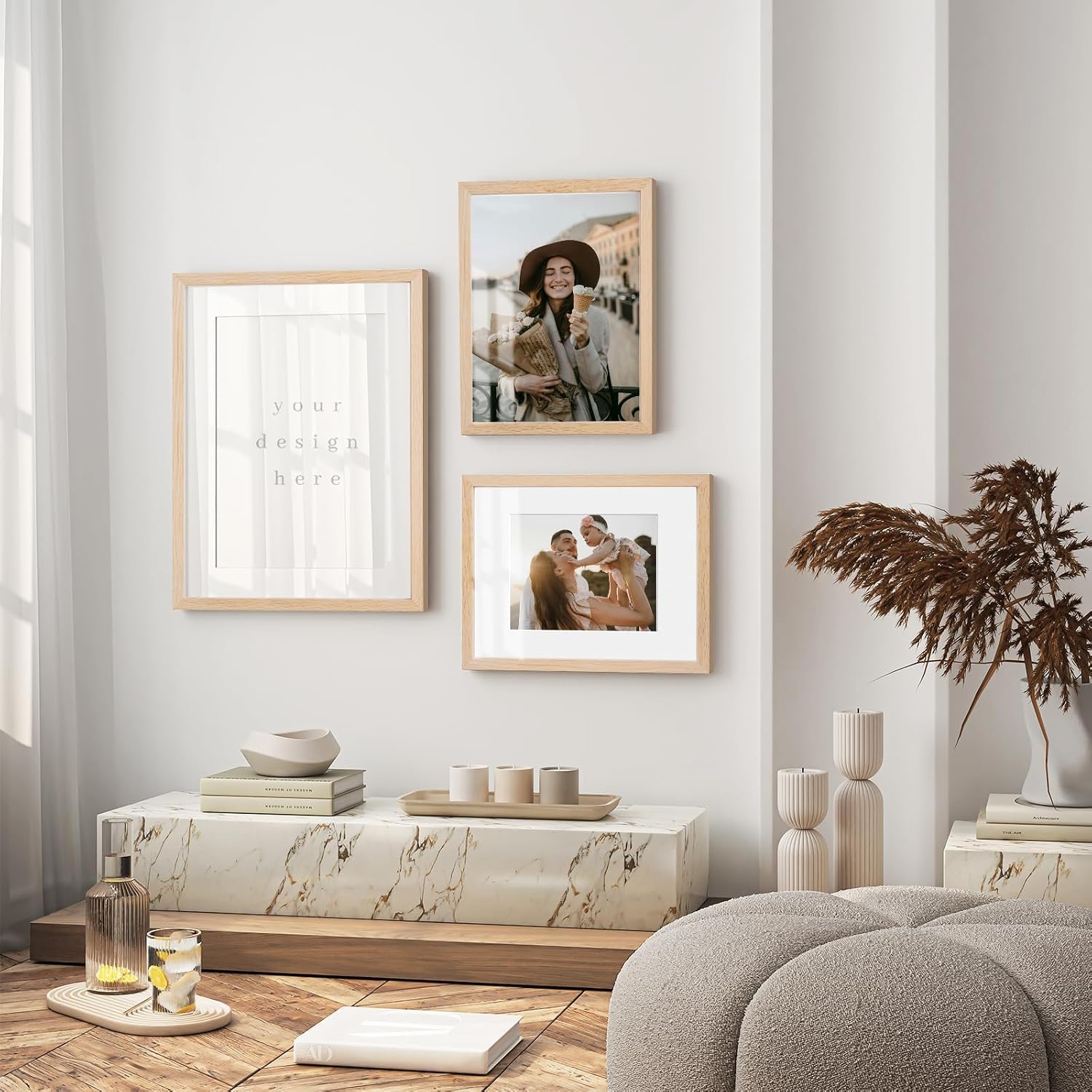 Thumbnail 6 de puthiac 11x14 Solid Oak Wood Picture Frame (Plexi Front), Fits 8x10 with Mat or 11x14 Without Mat