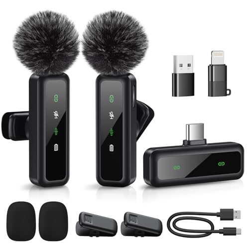 Detalle de Newmight Wireless Lavalier Microphone Dual Set: Flexible, plug‑and‑play audio for mobile creators