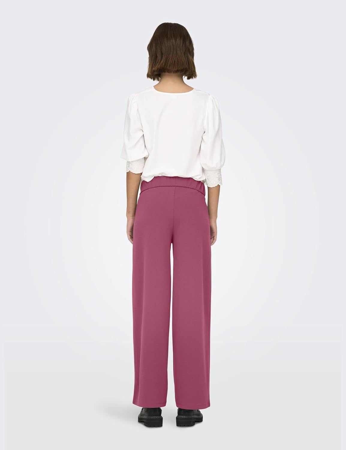 Detalle de JDY Damenhose „Catia Wide Pant“ mit weitem Bein und elastischer Taille (JDYLouisville)