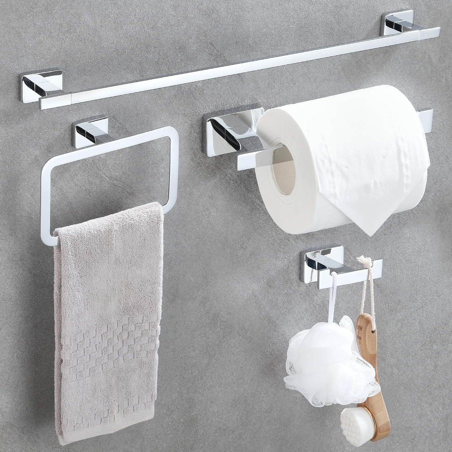 Detalle de DUFU Set Portasciugamani 4 pezzi 40cm