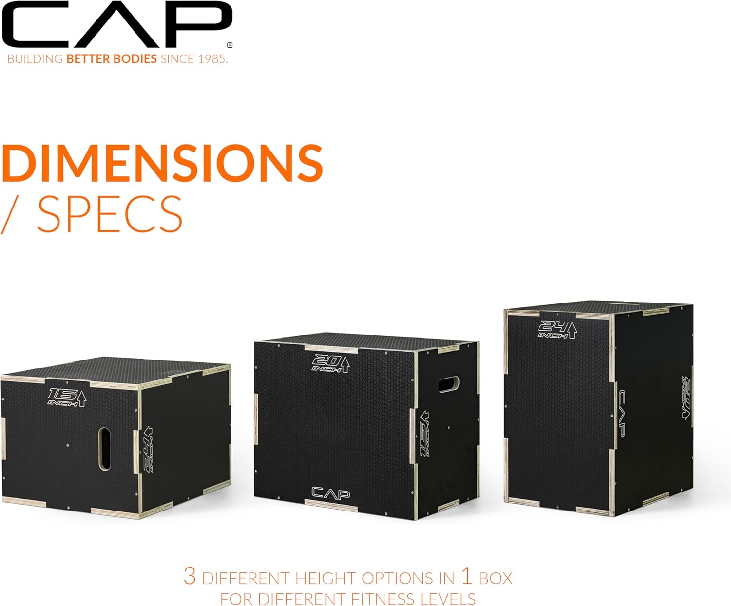 Detalle 2 de CAP Barbell 3-in-1 Plyometric Box 3‑height Plyo Box 🏋