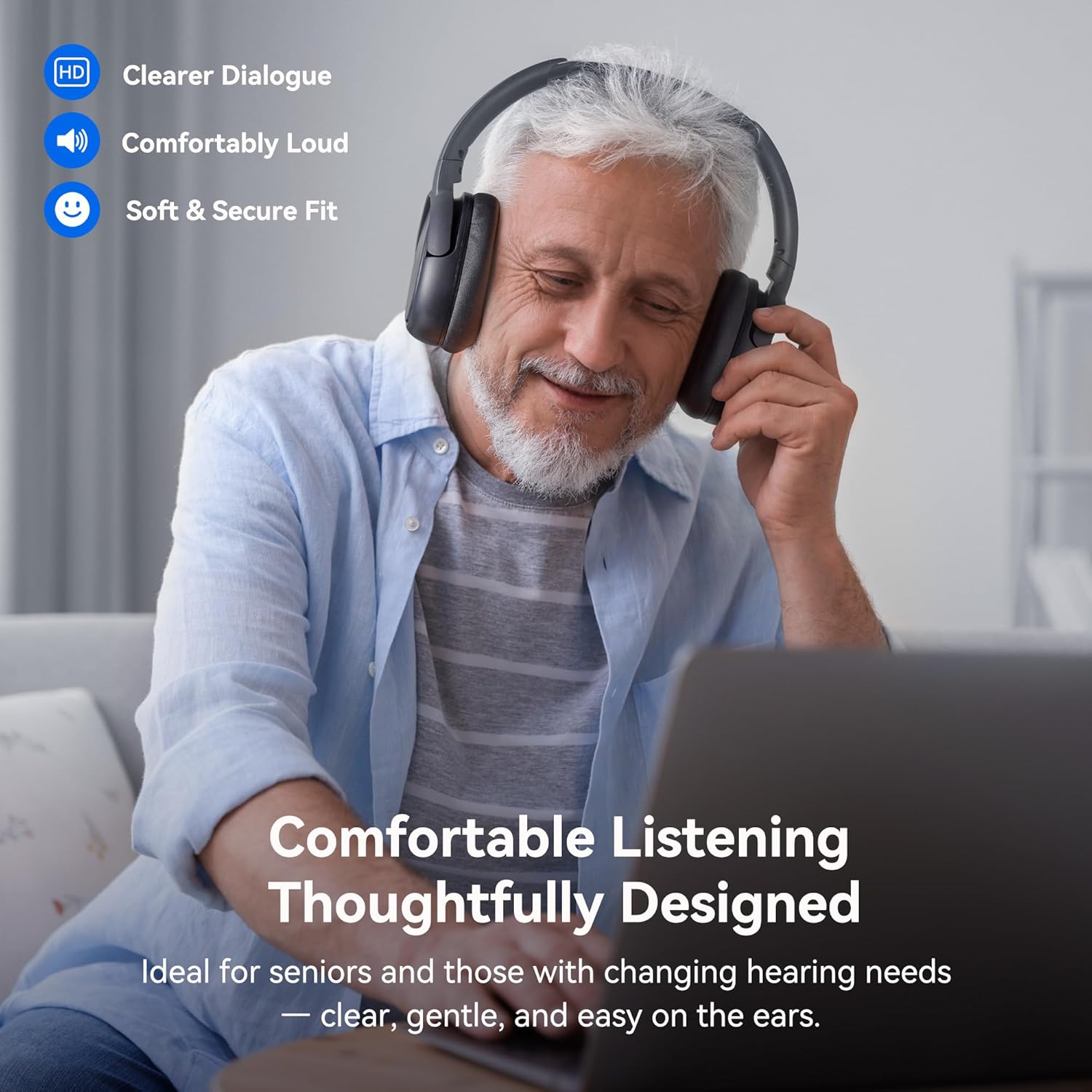 Detalle 2 de Wireless TV Headphones Bluetooth 5.3 Transmitter
