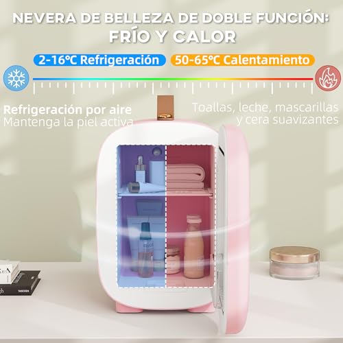 Thumbnail 2 de HOMCOM Mini Nevera Cosméticos 4L: pequeña, silenciosa y versátil para maquillaje y bebidas