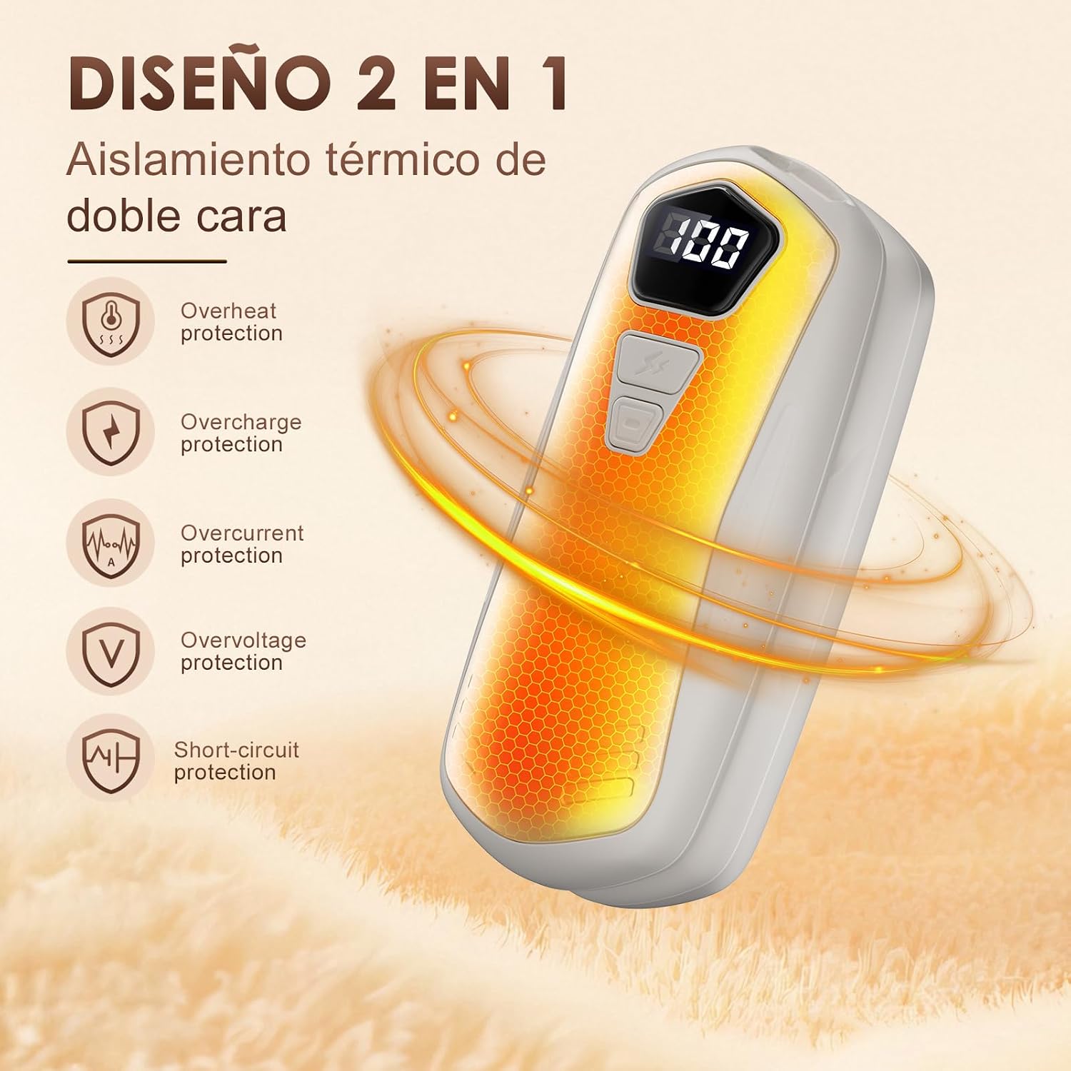 Thumbnail 1 de Calentador de Manos Recargable 6000mAh 2 unidades