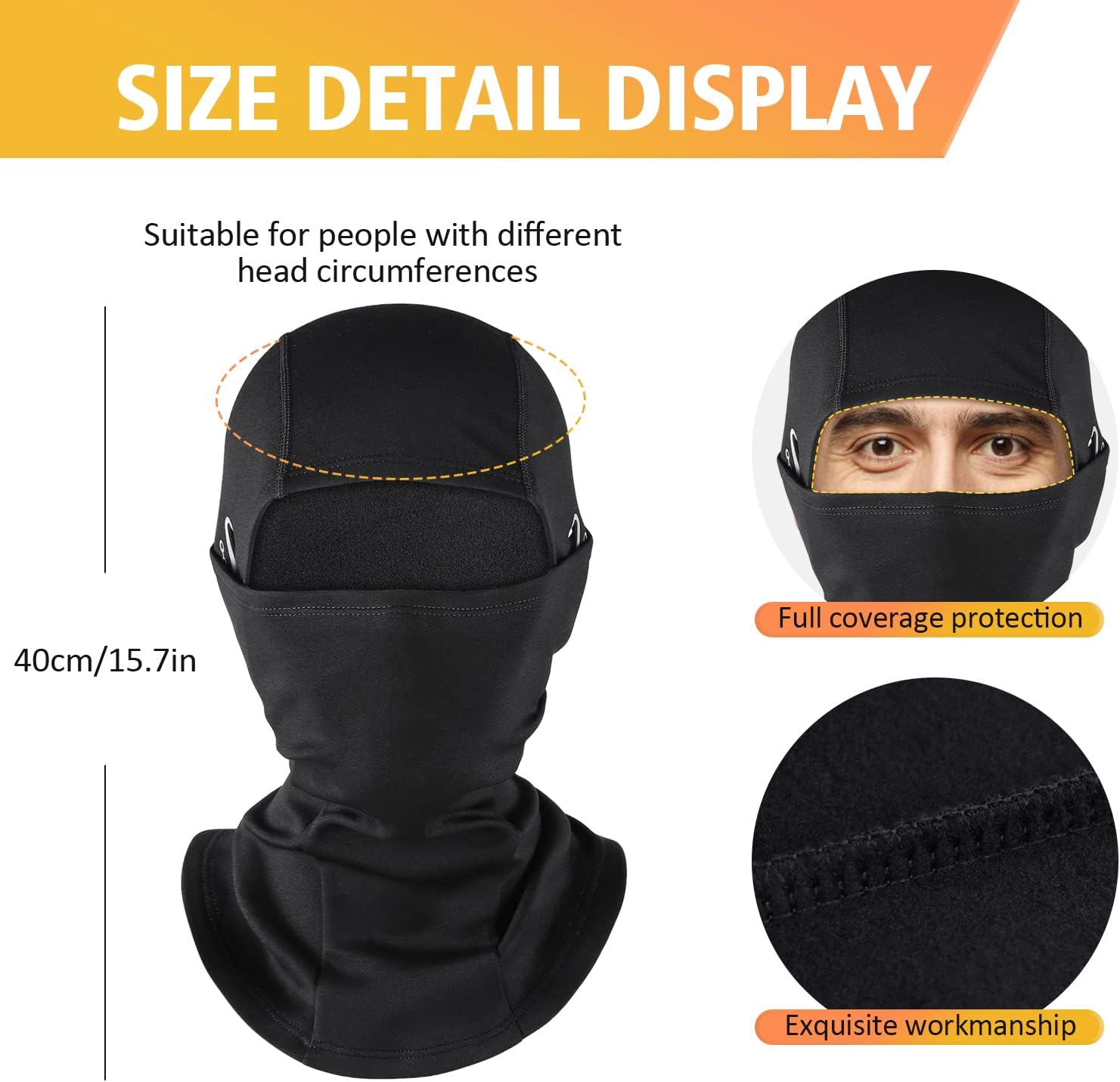 Thumbnail 4 de HEGCOIIE Winter Balaclava windproof ski mask
