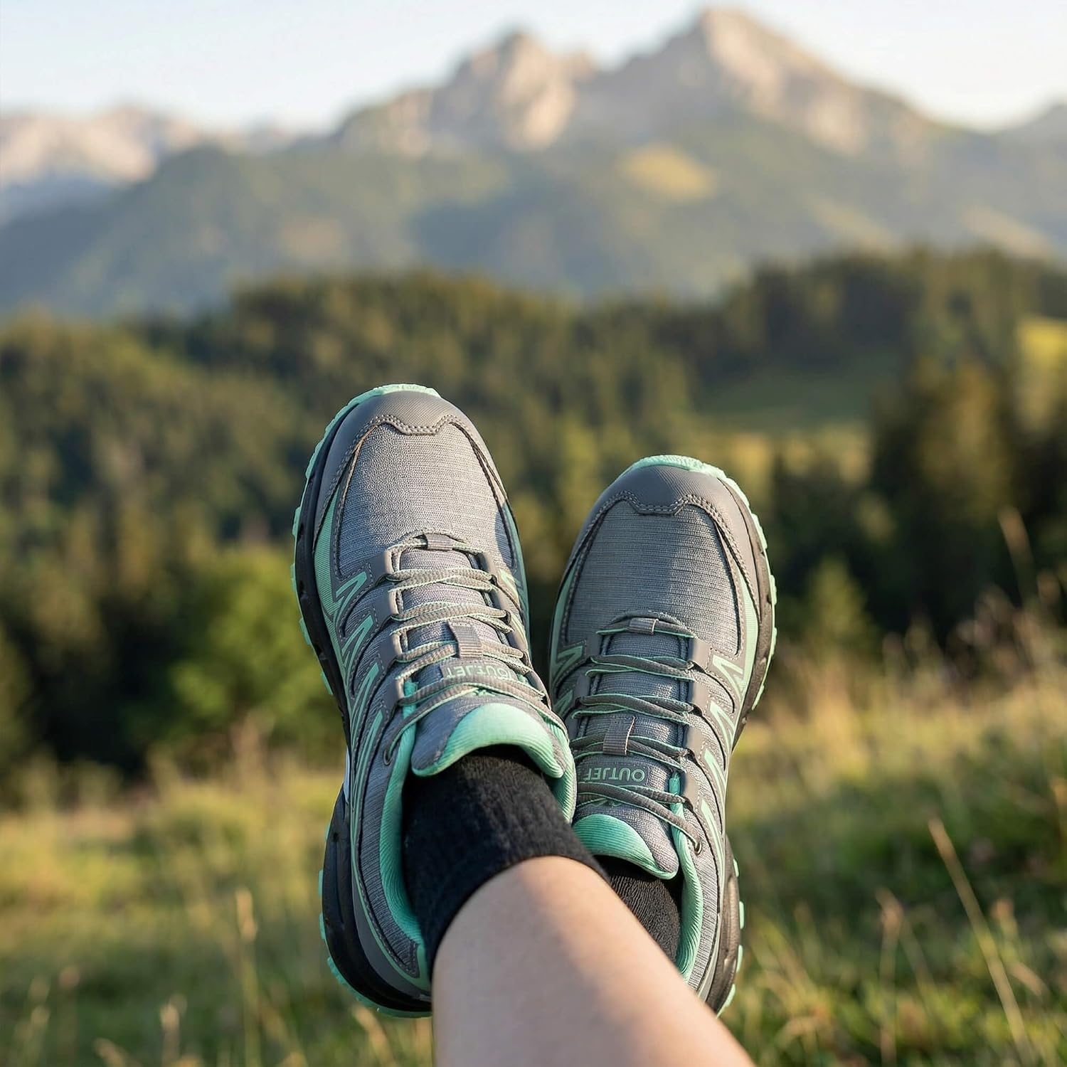 Thumbnail 2 de OUTJET Women's Waterproof Hiking Shoes: Lightweight, Non-Slip & Breathable Trails