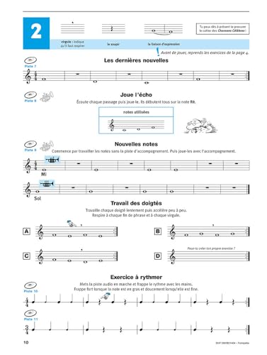 Detalle de Écouter, Lire & Jouer 1 – Méthode Trompette Débutant pour Élèves et Professeurs (De Haske)