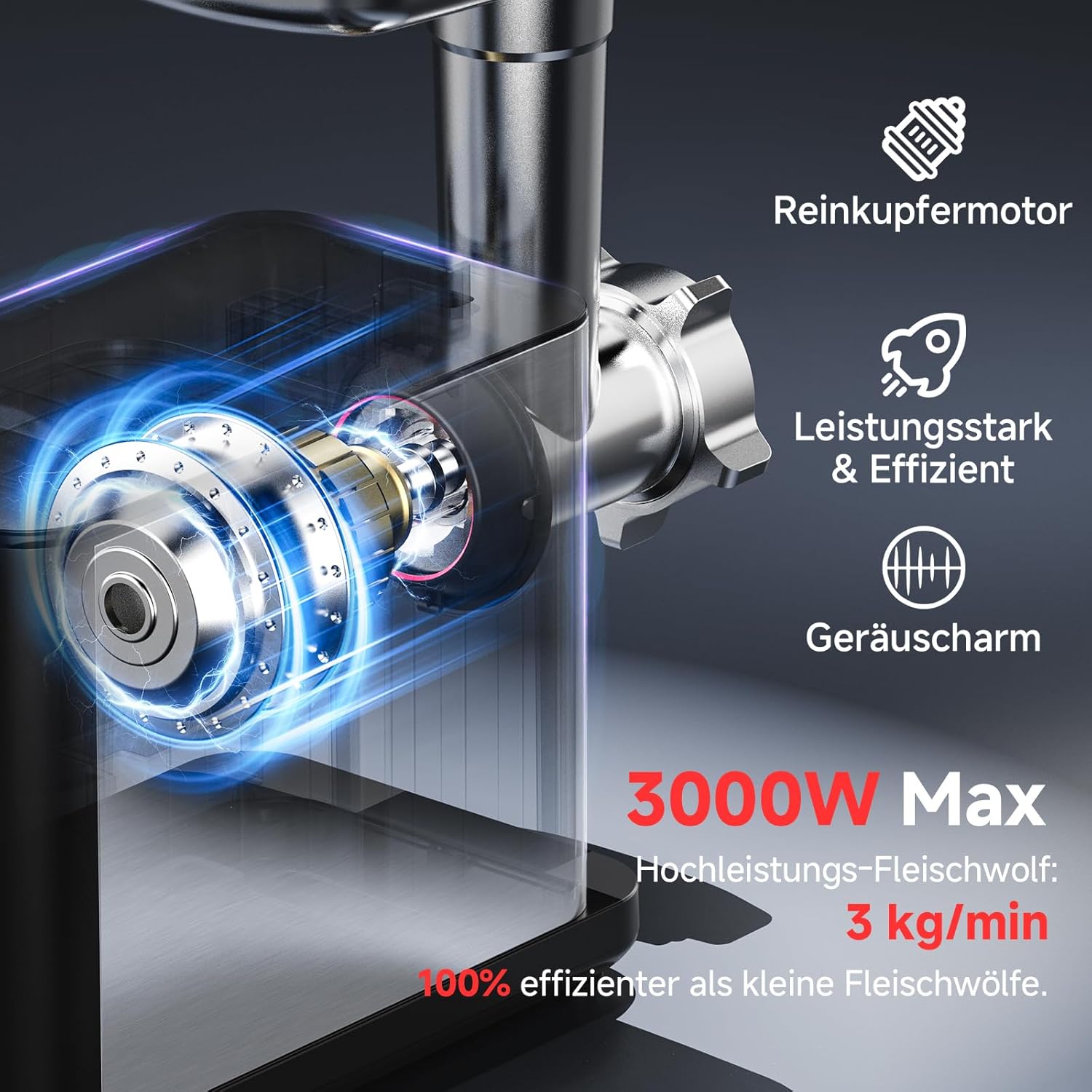 Thumbnail 1 de AAOBOSI Fleischwolf 3000 W mit LED