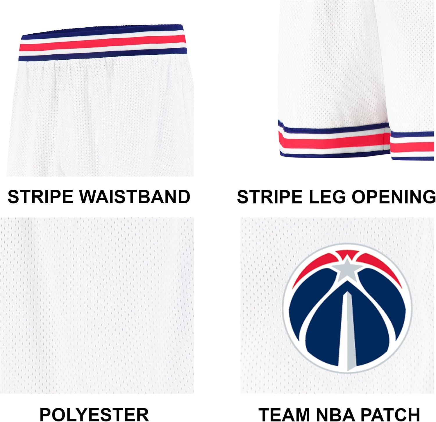Detalle 2 de Ultra Game NBA Official Active Knit 8" Basketball Shorts