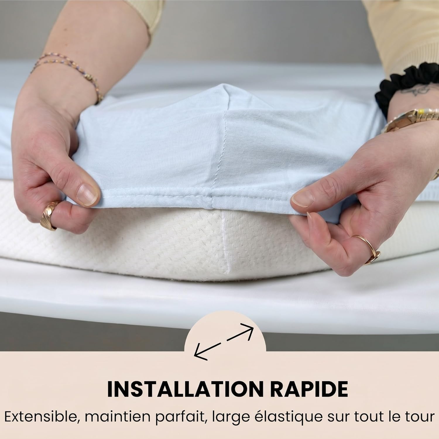 Detalle de TROIS KILOS SEPT protège matelas bébé 70 x 140 cm imperméable et alèse en éponge