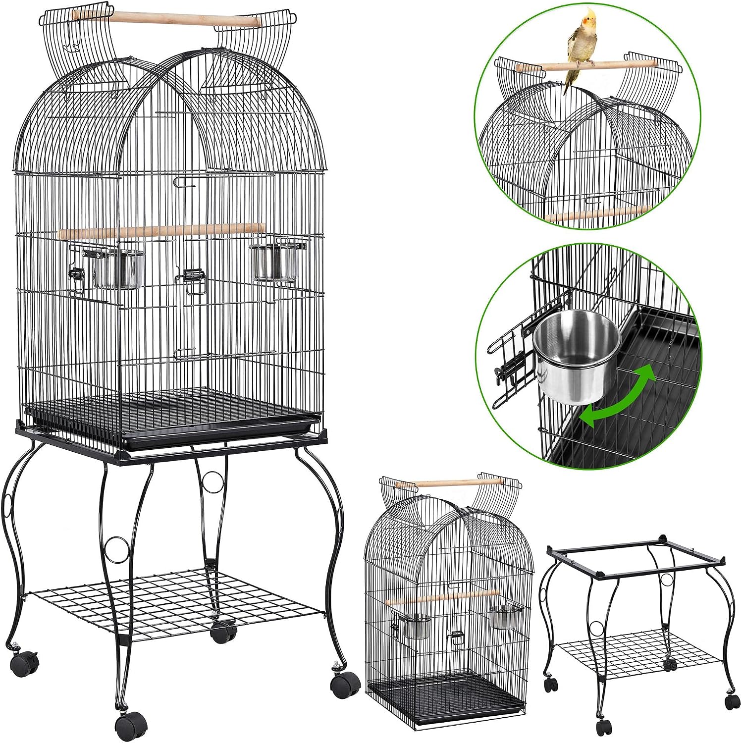 Detalle 2 de Yaheetech 150cm Parrot Cage with Stand