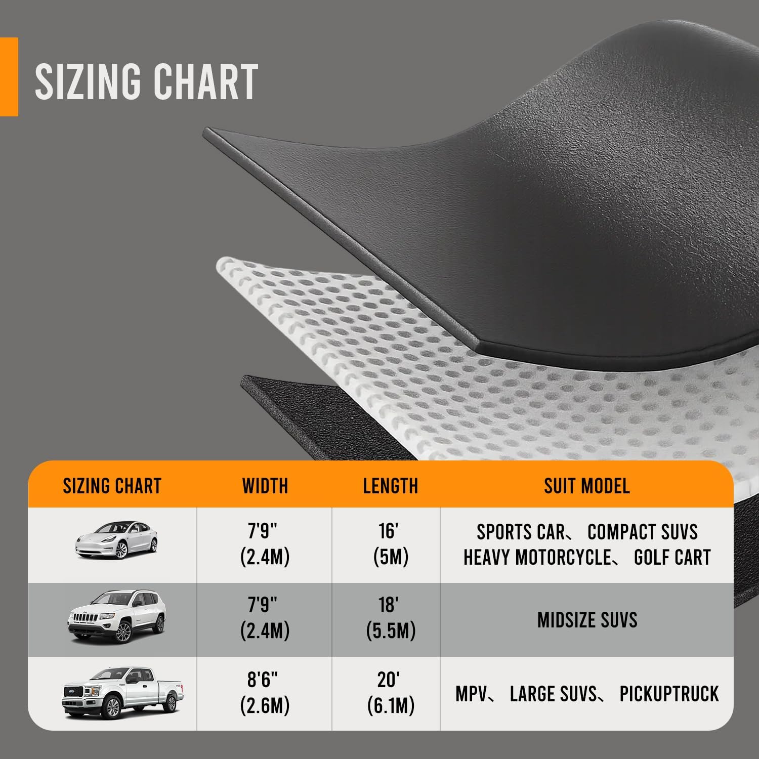 Thumbnail 5 de VUSIGN VS2057 Garage Containment Mat, 8'6" x 20', Waterproof PVC