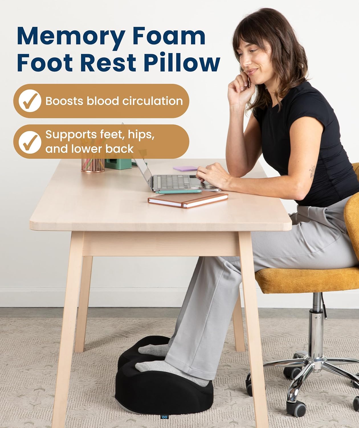 Detalle 2 de Everlasting Comfort Memory Foam Footrest