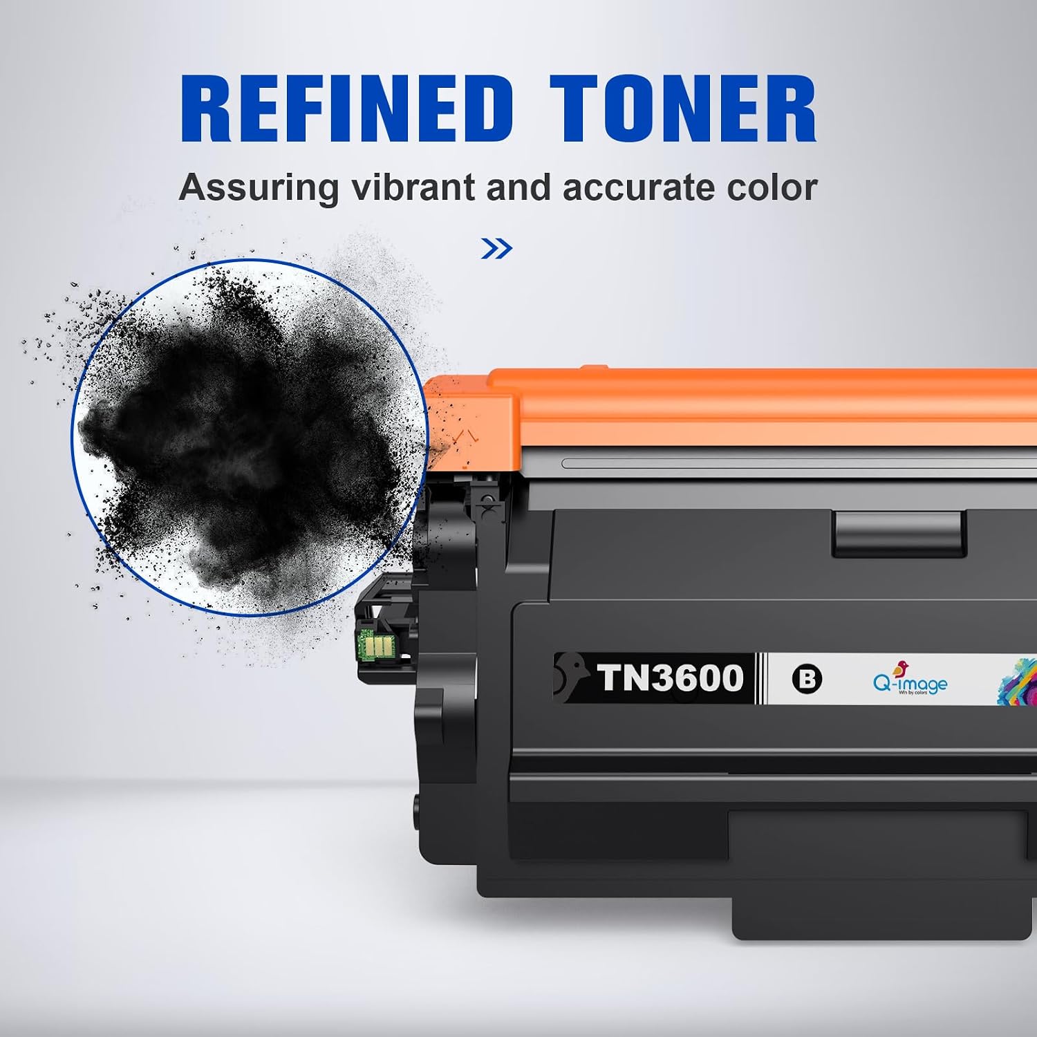 Detalle de Qimage TN3600 Toner – Schwarz kompatibel mit Brother HL-/MFC-Druckern (TN3600)