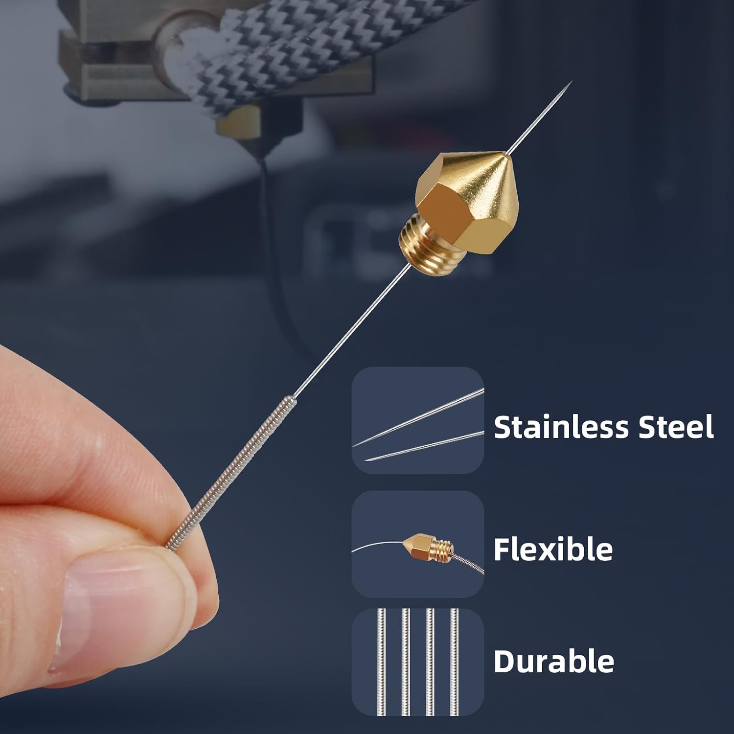 Detalle 2 de 5APLUSREPRAP 3D Printer Nozzle Cleaning Kit 0.35mm