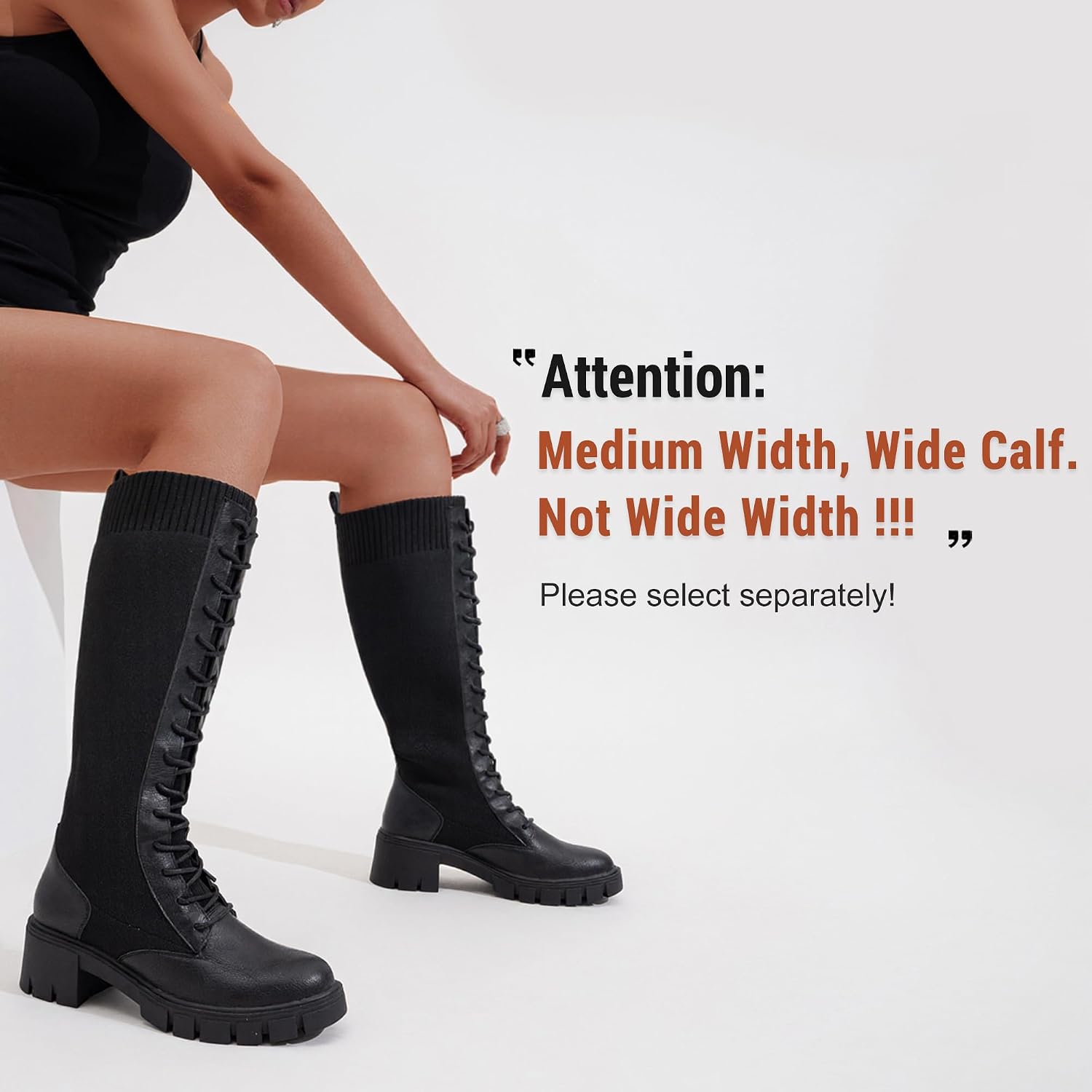 Detalle de Vepose Women's Knee-High Combat Boots