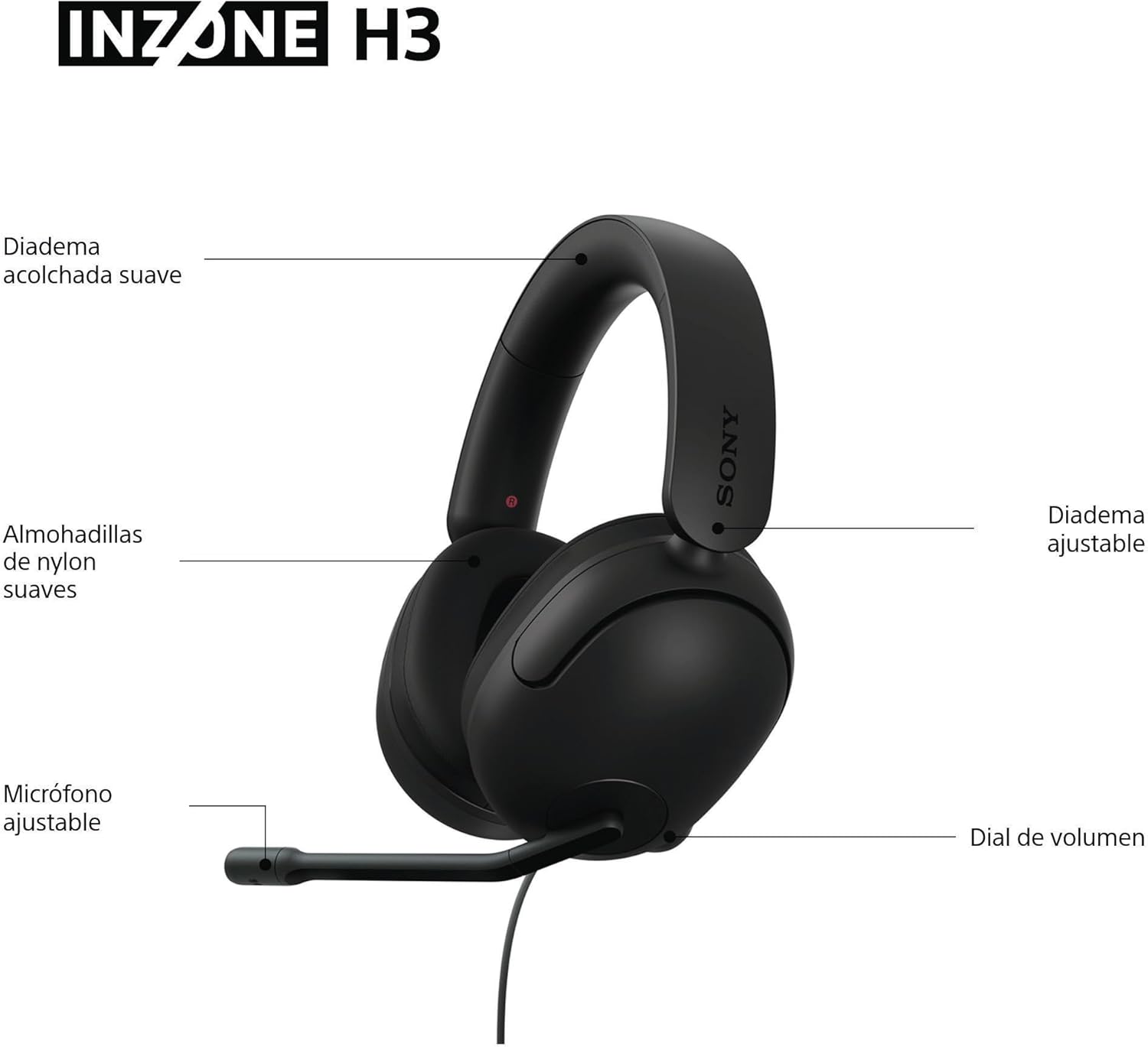 Thumbnail 2 de Sony INZONE H3 Auriculares gaming 299 g con sonido 360°