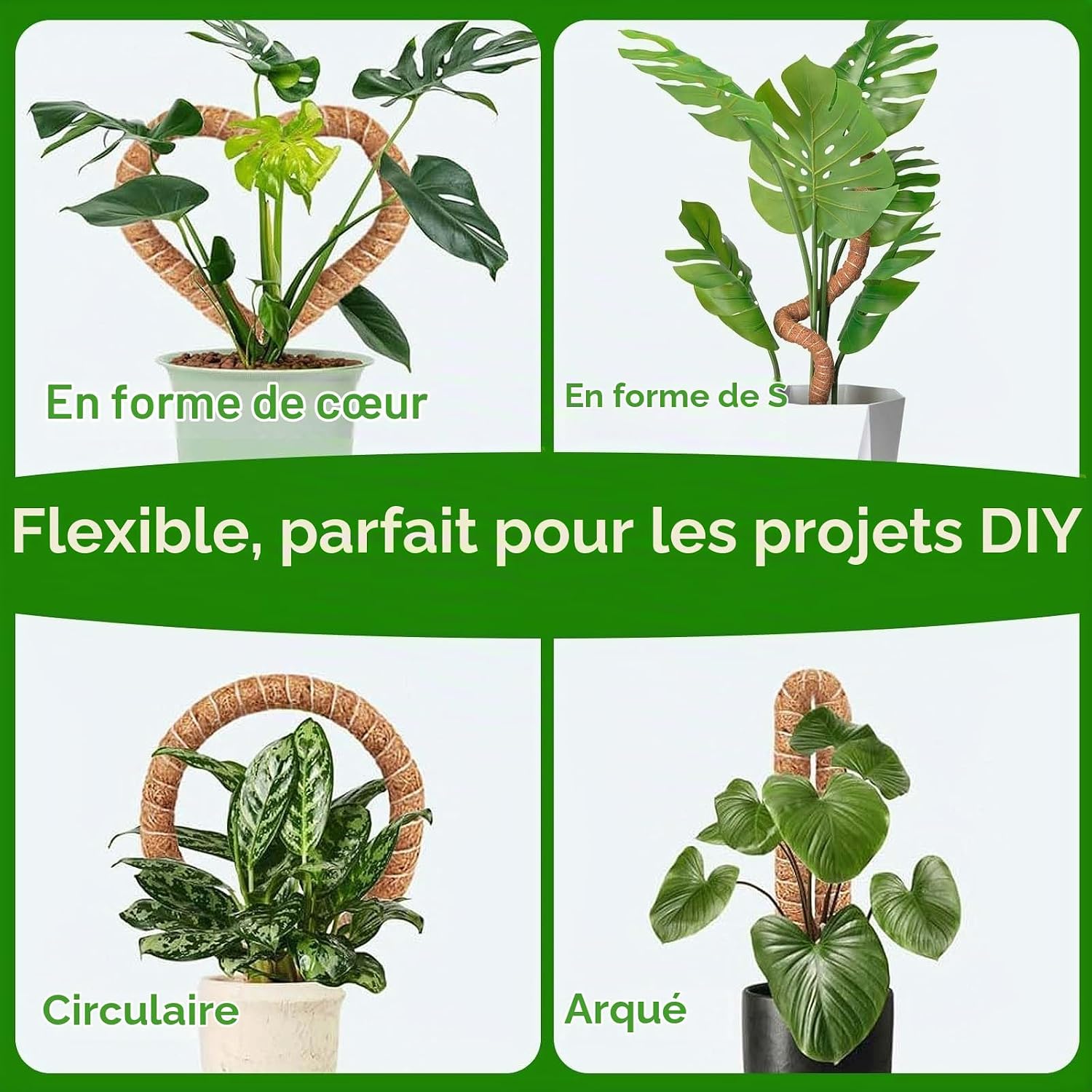 Detalle 2 de Yeecka flexibele Monstera-plantenstandaard, set van 2