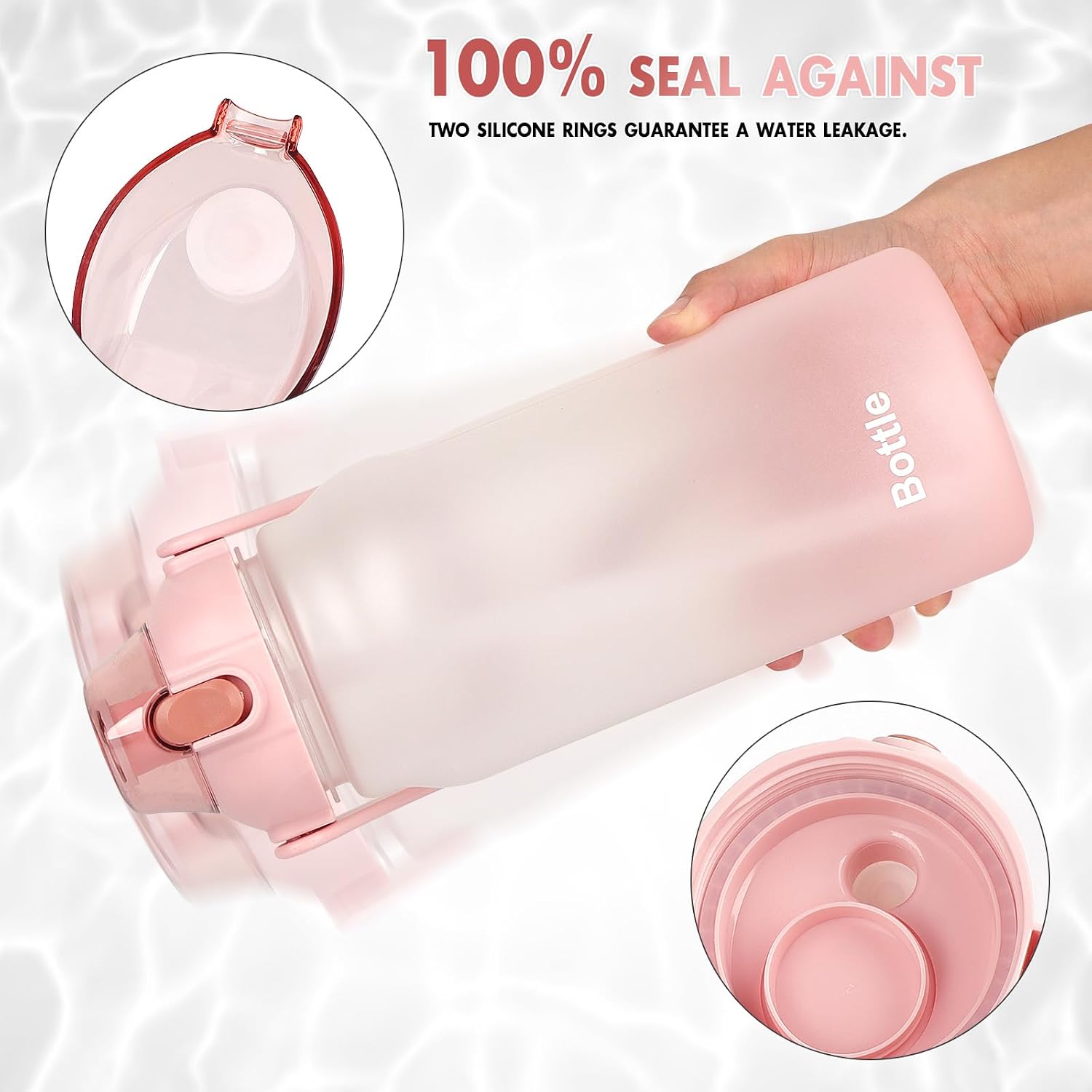 Detalle de GXCROR 2L Leakproof Water Bottle with Straw – BPA Free, Anti-Rupture