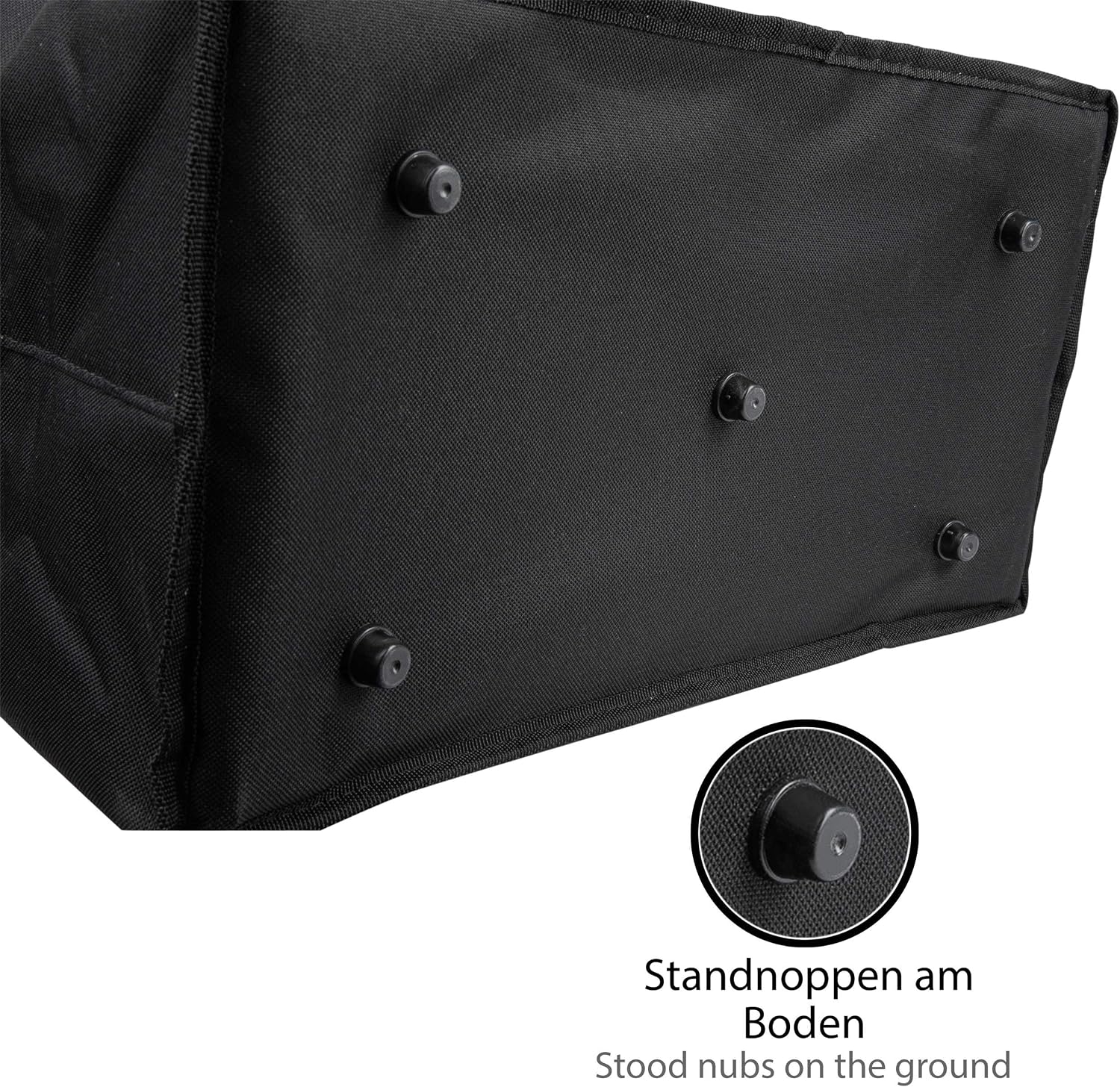 Detalle de ONVAYA Einkaufskorb faltbar mit Kühlfunktion – Schwarz, Deckel, Klappkorb