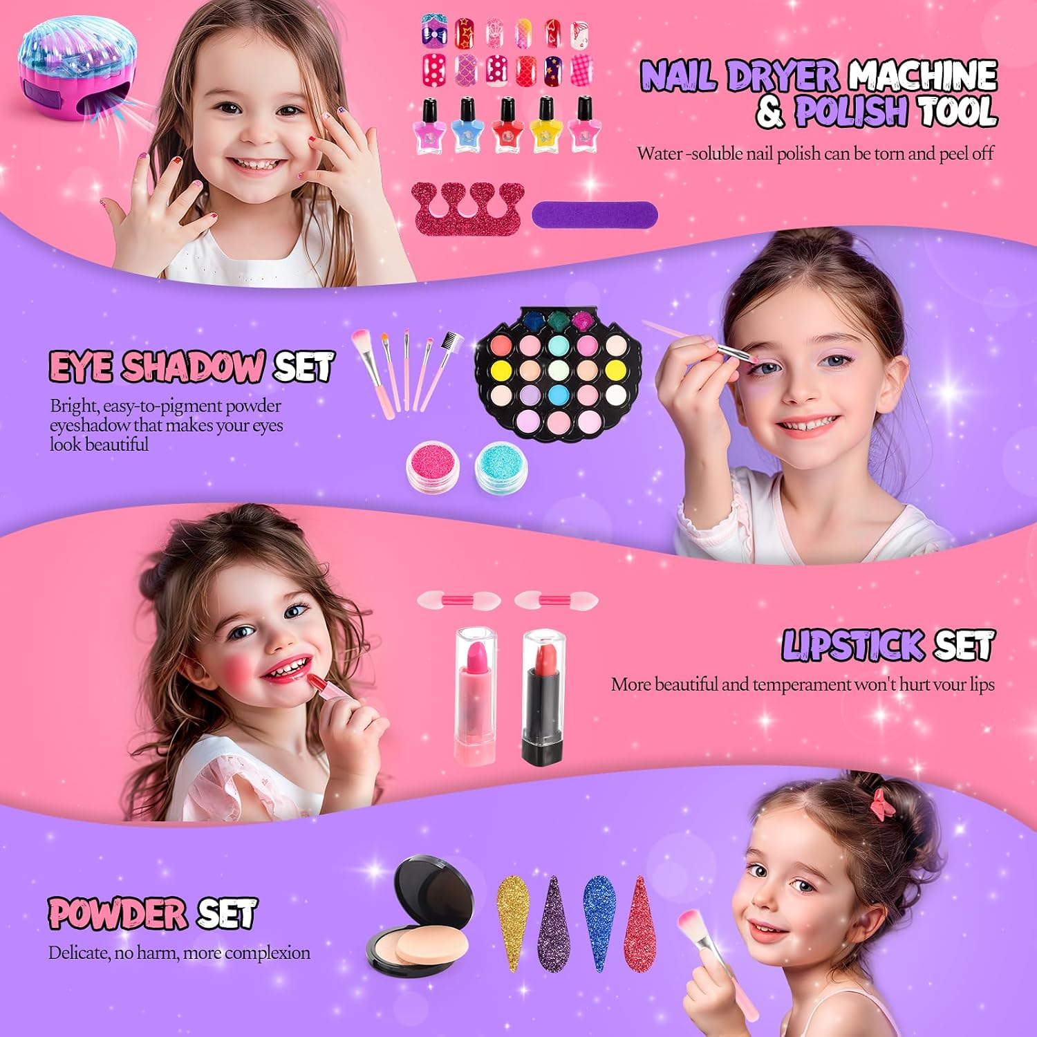 Detalle 2 de Kit trucco bambina 60 pezzi 💄
