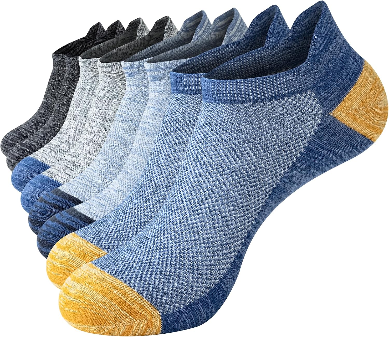 Detalle de Niofind Mens Trainer Socks 8/10 Pairs: Breathable Low Cut Ankle Socks for Sports, Walking and Gym