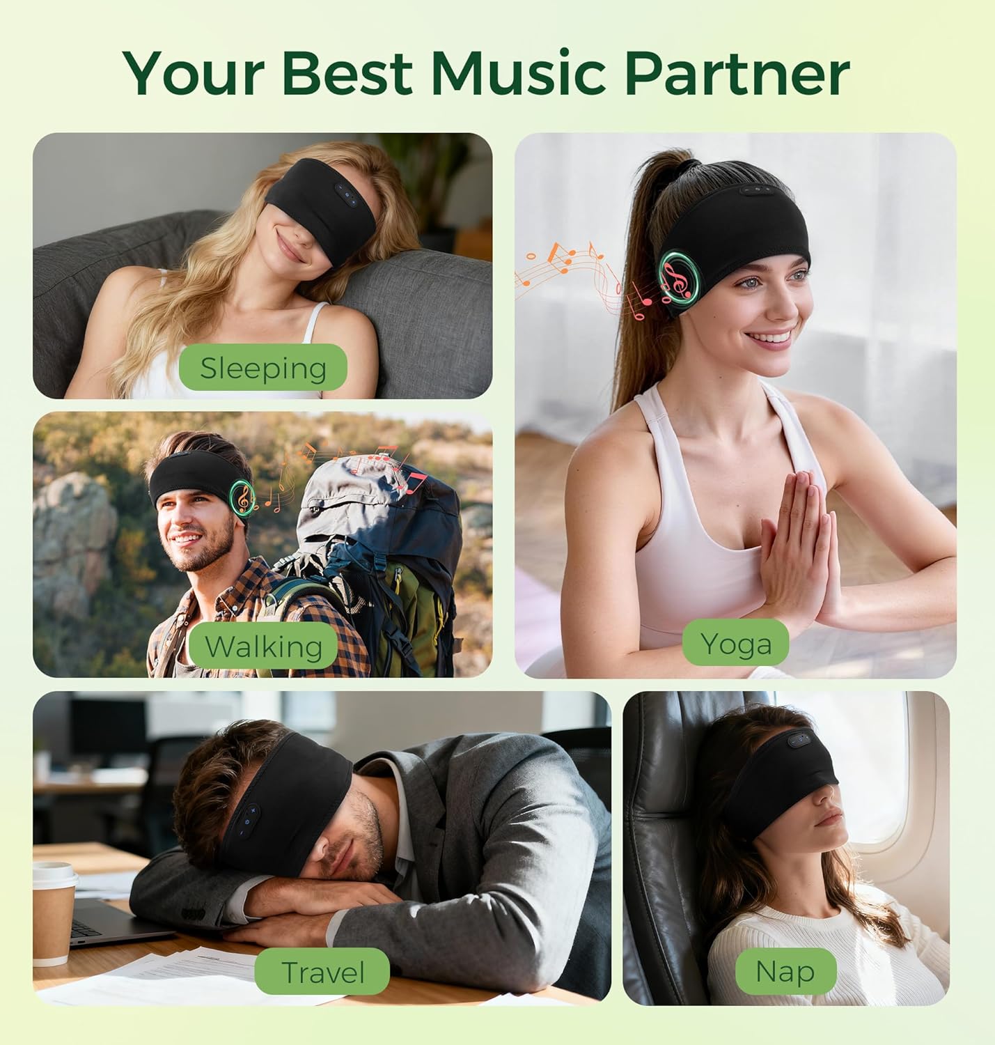 Thumbnail 6 de MUSICOZY Sleep Headphones BT 5.4 16Hrs