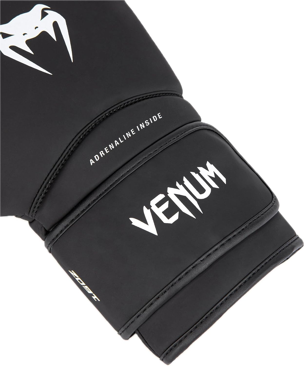 Detalle de VENUM CONTENDER 1.5 ボクシンググローブ 14oz ブラック×ホワイト セミレザー製