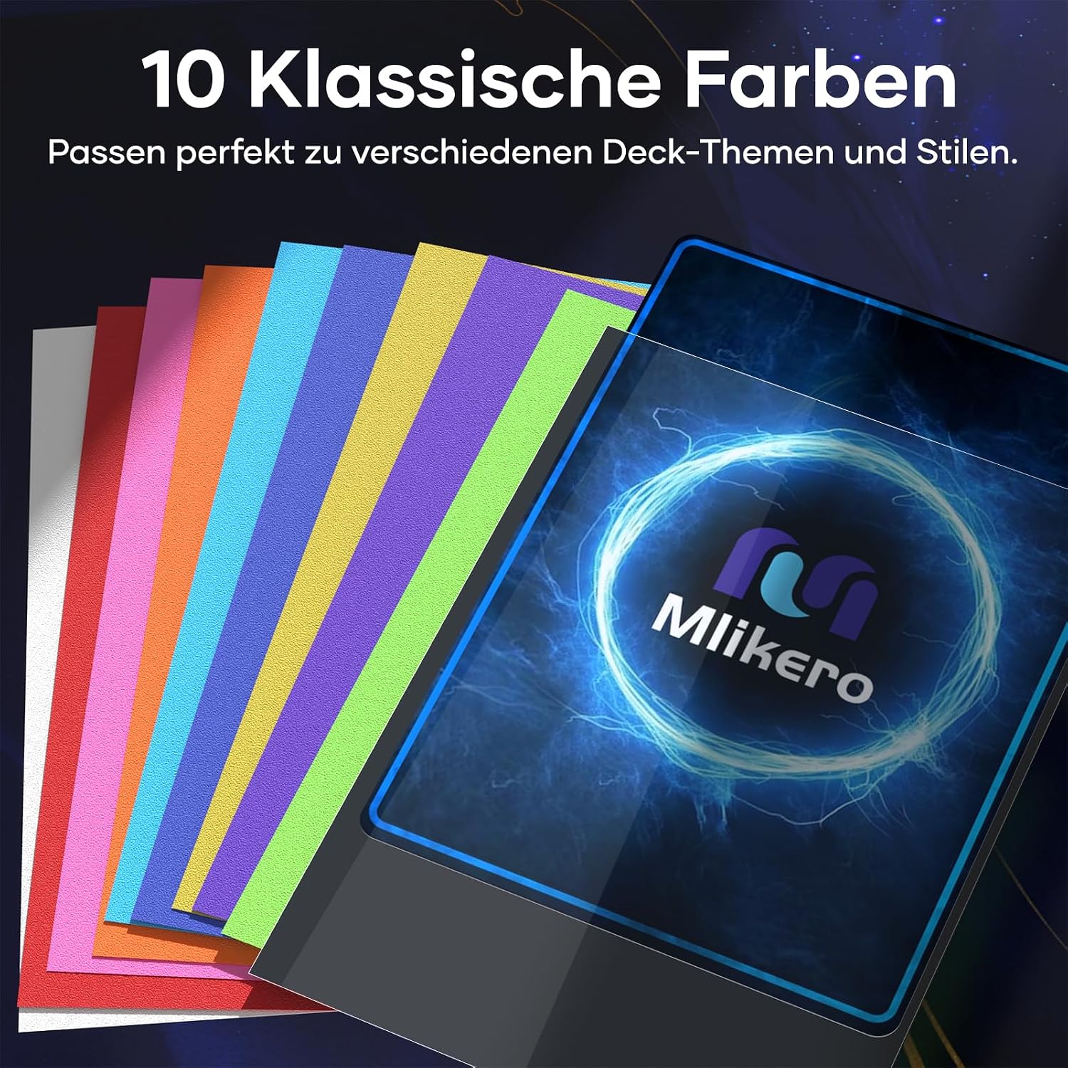 Thumbnail 2 de Mlikero 1000 Kartenhüllen (10 Farben) für Sammelkarten, 66 x 91 mm
