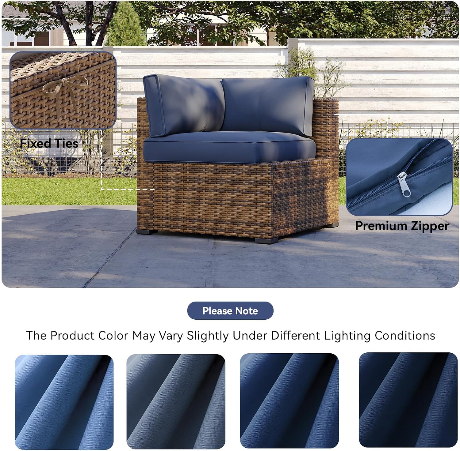 Thumbnail 6 de Aoxun Patio Cushion Covers 11-Piece Set