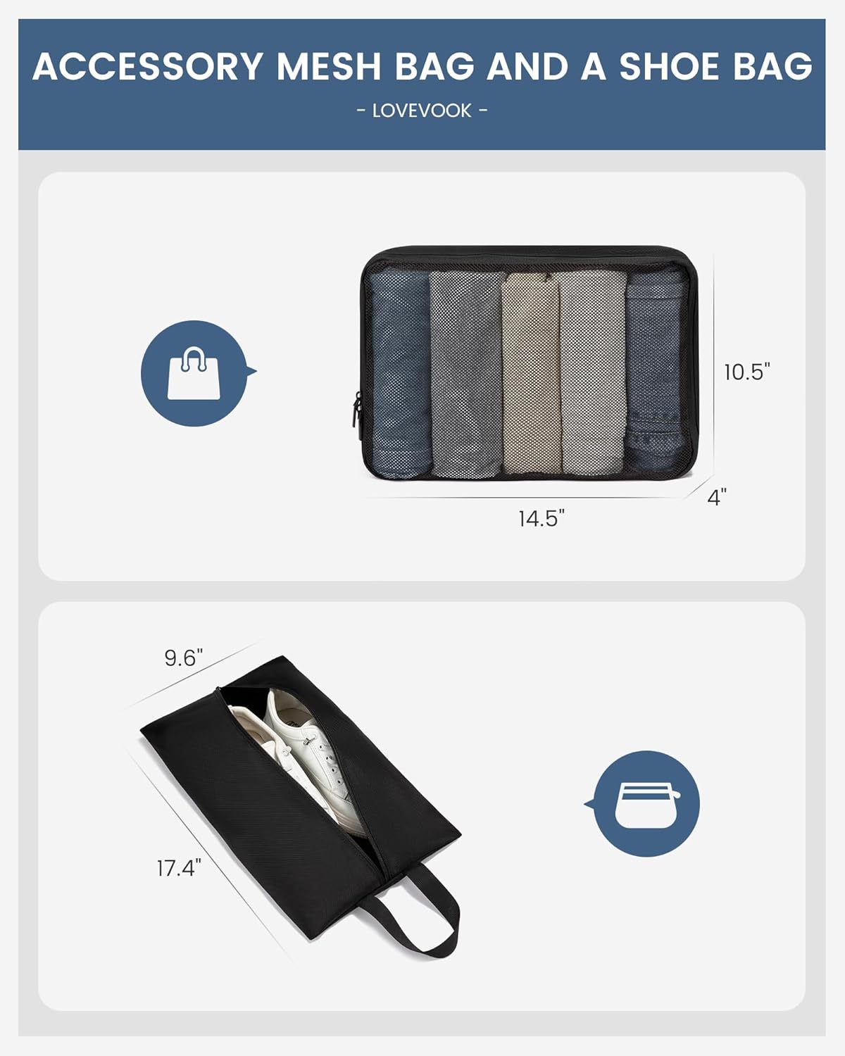 Detalle 2 de LoveVoook Carry On Luggage 22x14x9 — Airline Approved Softside Spinner with Front Laptop Compartment
