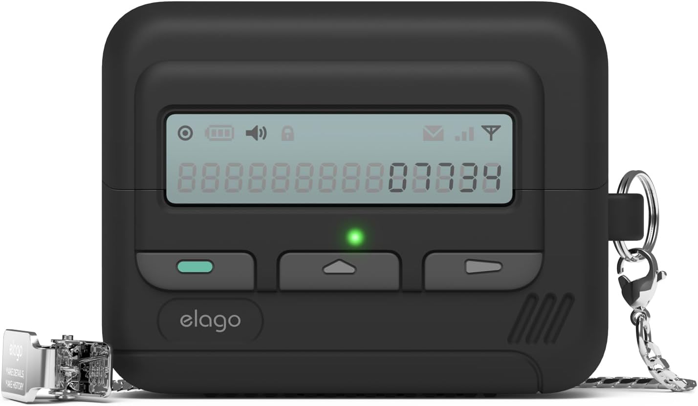 Detalle de elago Coque Pager pour Samsung Galaxy Buds 3 / Buds 3 Pro – Lanière incluse, protection anti-chocs, noir