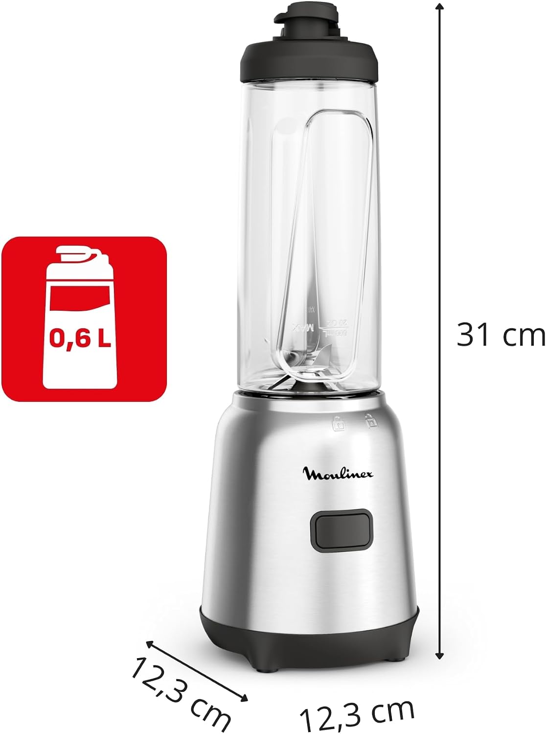 Detalle 2 de Moulinex LM15FD frullatore portatile 600 ml 🥤