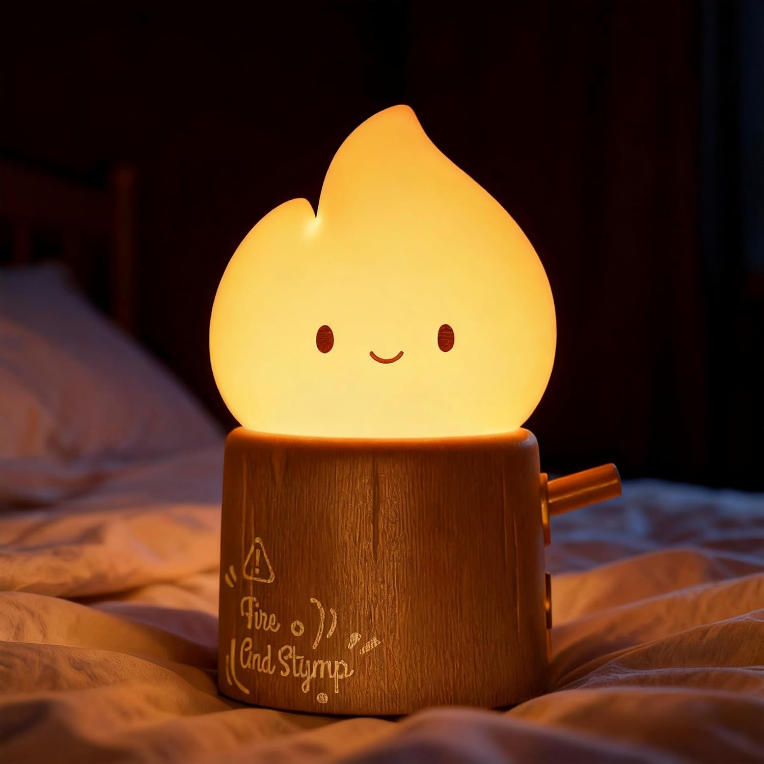 Detalle de IHALO LED Nachttischlampe Kinder Touch Control – Wiederaufladbar, 2 Lichtmodi, dimmbar, dekoratives Nachtlicht