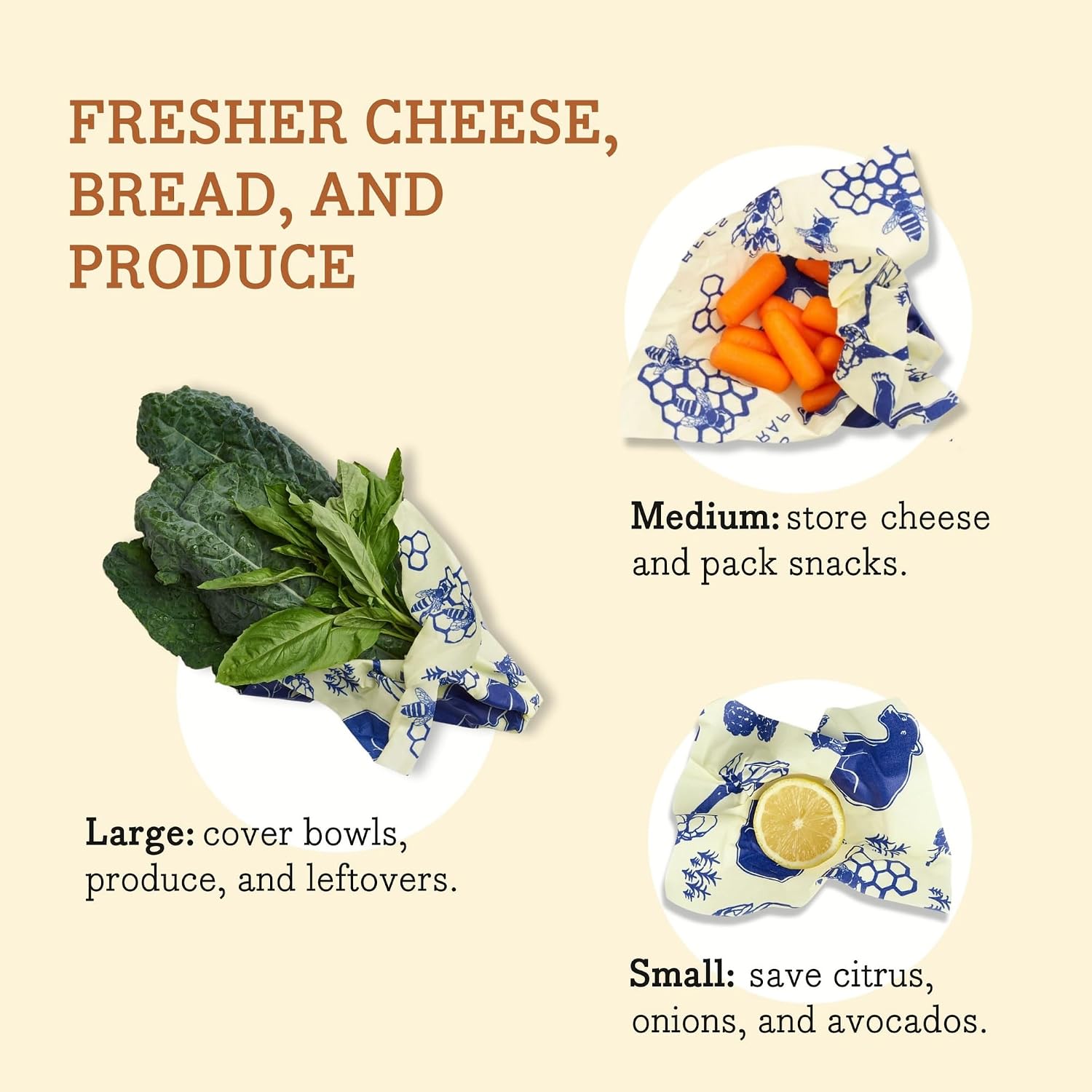 Thumbnail 4 de Bee's Wrap Beeswax Food Wraps, 3-Pack