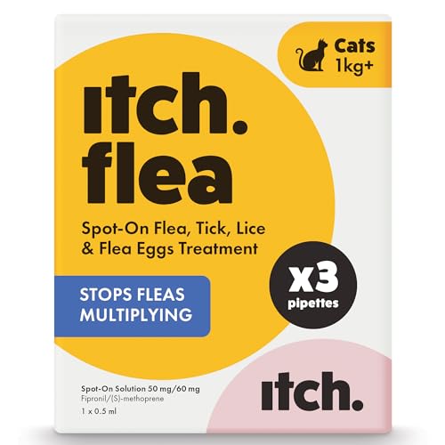 Detalle de Itch Cat Flea & Tick Spot On Treatment (1kg+) – 3 Pipettes