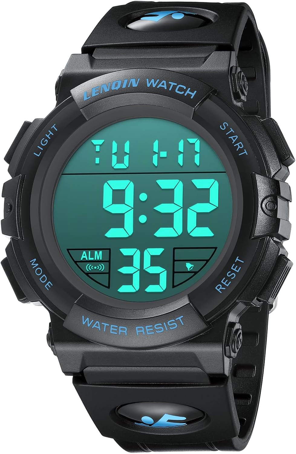 Detalle de LN LENQIN Orologio Uomo Digitali Sportivo Impermeabile: pratico, resistente e versatile