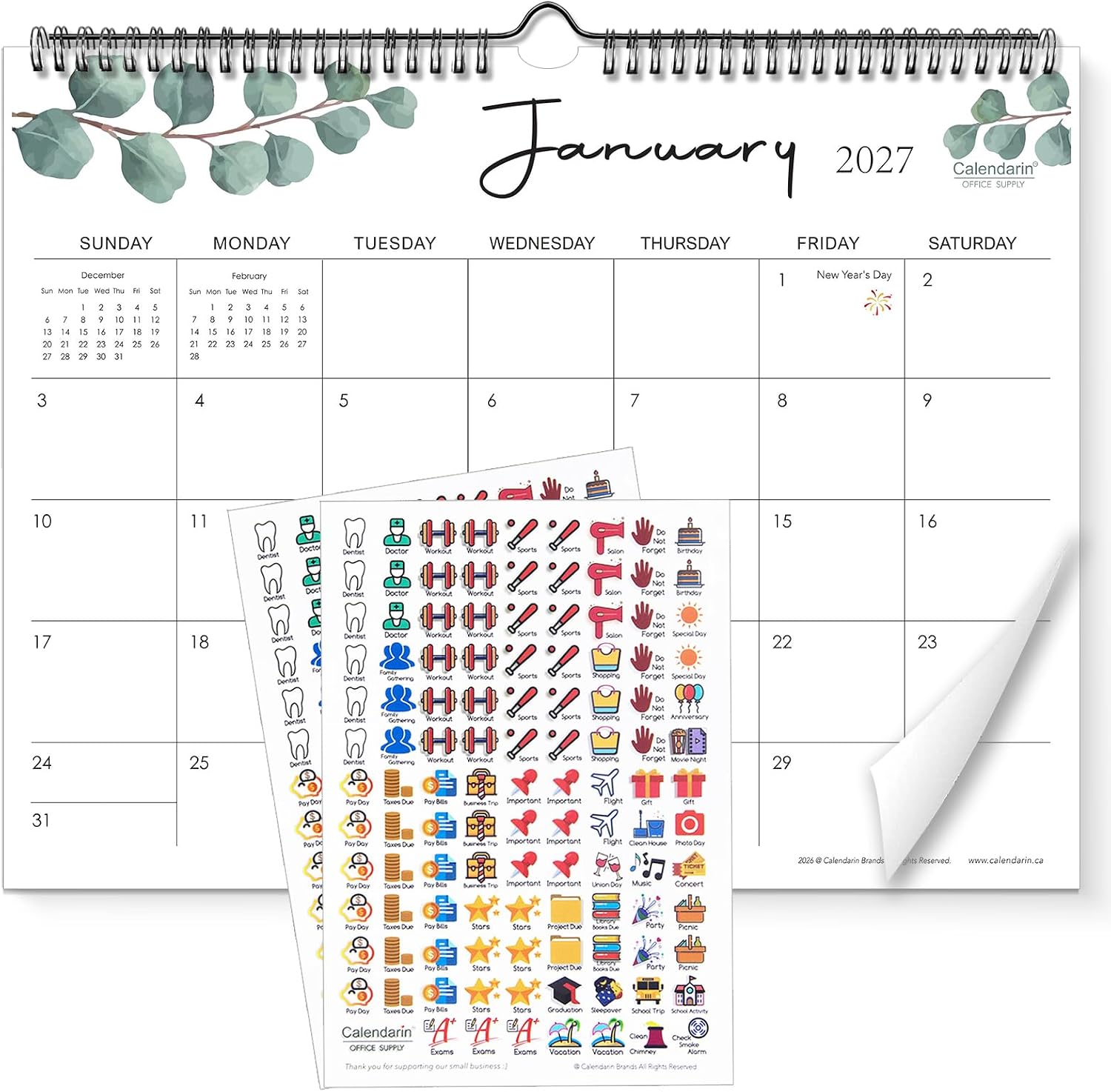 Detalle de Wall Calendar 15 x 12 in