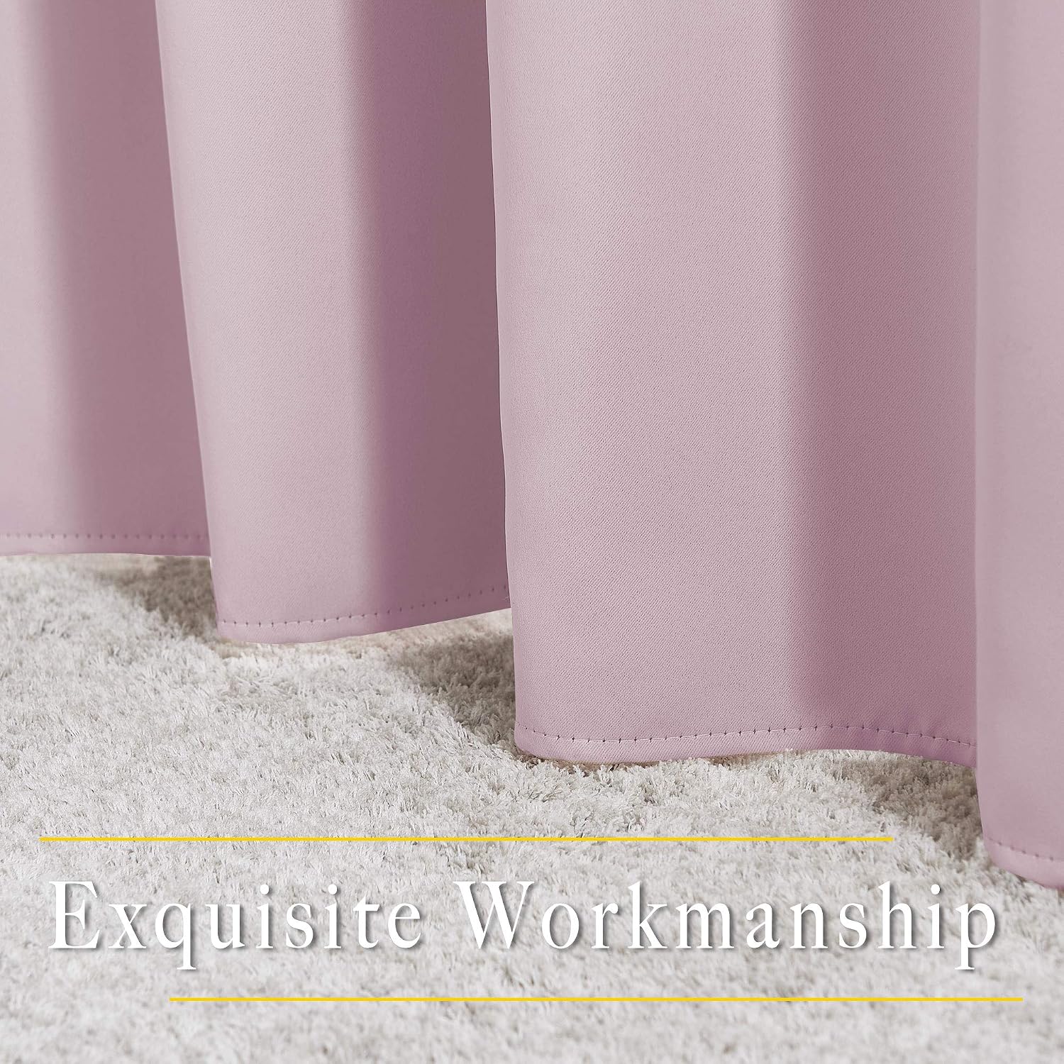 Thumbnail 6 de NICETOWN Blackout Pink Curtains for Girls Room (Lavender Pink/Baby Pink) — Thermal Insulated Grommet Panels, 1 Pair, 52 x 84 in
