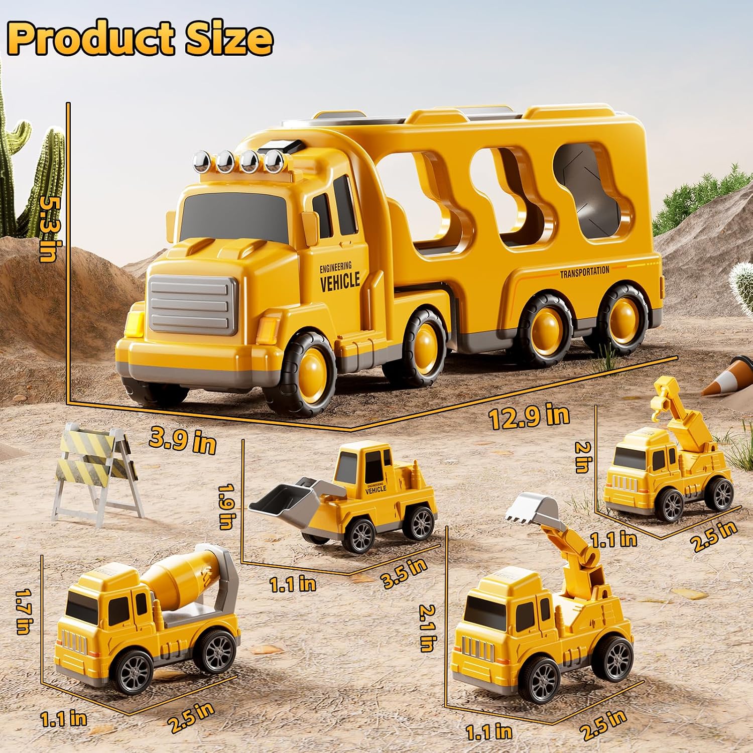 Thumbnail 4 de KIZONLY 5-in-1 Construction Truck toy set for toddlers 🚚