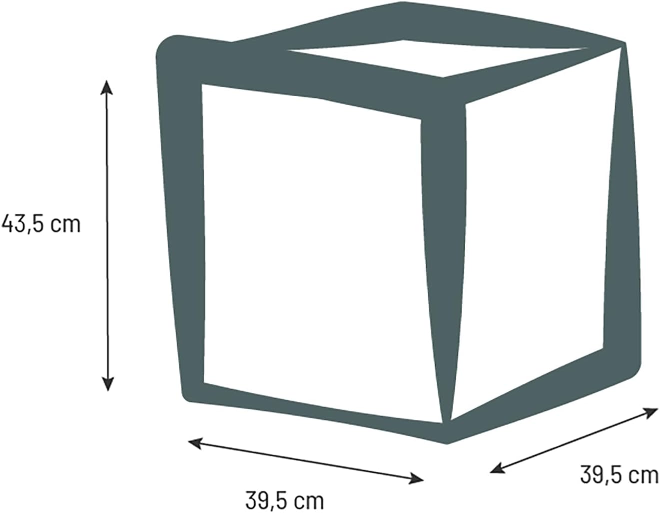 Detalle 2 de EDA Basalt – kwadratowa donica 40 cm, 31 l, podwójne ścianki, antracytowa