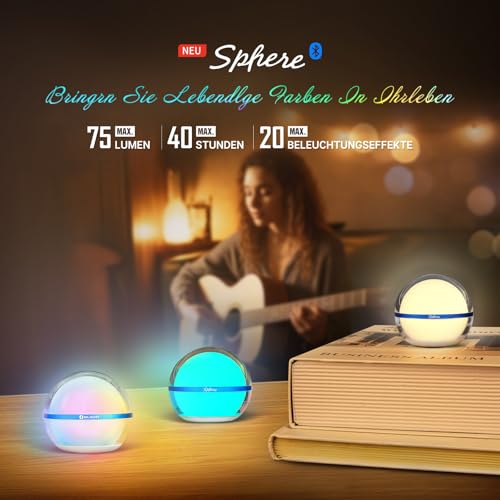 Detalle de OLIGHT Sphere LED Nachtlicht mit App-Steuerung RGB