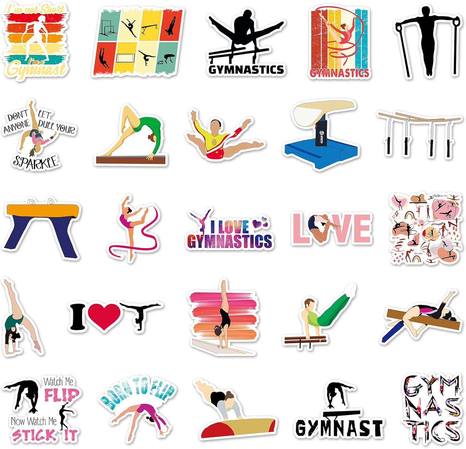Detalle de Gymnastics stickers 50-piece set