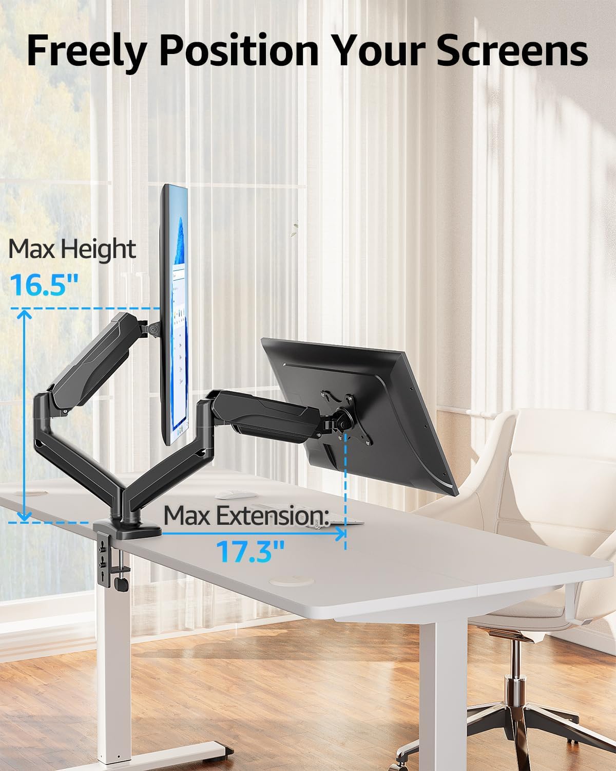 Thumbnail 6 de MOUNTUP Dual Monitor Stand for 32-Inch Screens