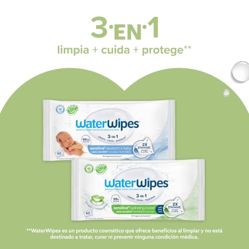 Thumbnail 6 de WaterWipes Sensitive+ toallitas para bebé, 12 paquetes y textura limpiadora